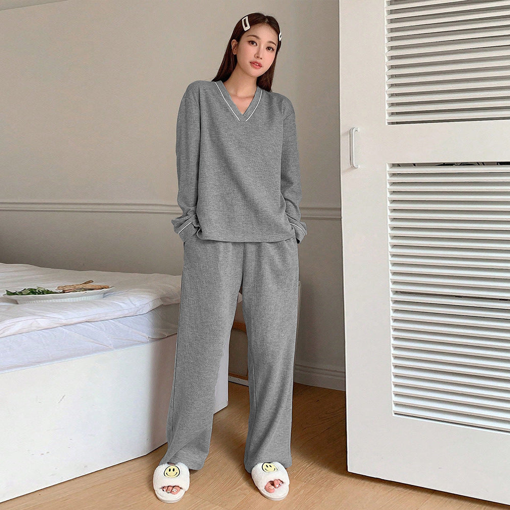 Autumn Winter Simple Homewear Can Be Worn outside Loose Comfortable Two Piece Set for Women