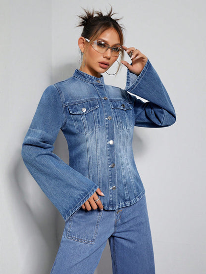 Veste en jean ample pour femme