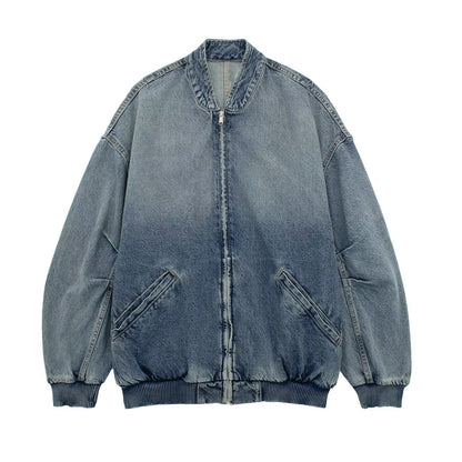 Women Clothing French Loose Denim Bomber Jacket