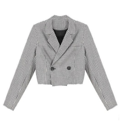 Manteau d'automne noir et blanc de nouveau style britannique