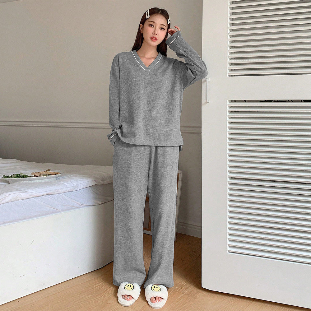 Autumn Winter Simple Homewear Can Be Worn outside Loose Comfortable Two Piece Set for Women