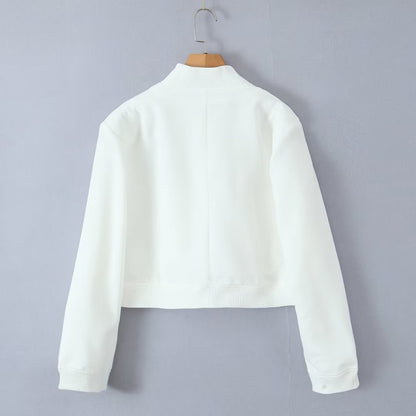 Women's Fashion Casual Round Neck Long Sleeve Jacket