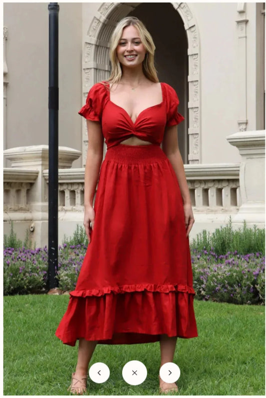 Sommermode Strand Stil Elastische A-linie Kleid Frauen Elegante Süße Blase Ärmeln Hohe Taille A-linie Kleid Frauen