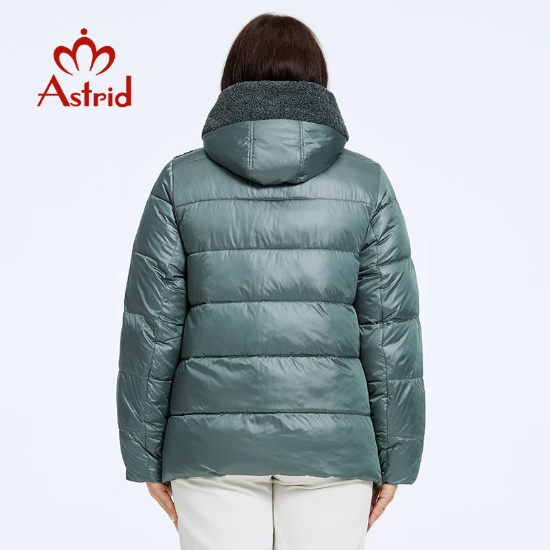 Astrid 2023 Winter Women's Jacket Plus Size Parkas Women Clothing Faux Fur Tops Fashion Stitching Padded Coats Outerwear 10003