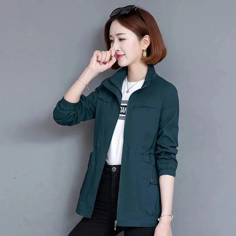 2023 New Spring Women's Jackets Causal Windbreaker Famale Thin Basic Coat Lightweight Jacket Outwear Women Clothing