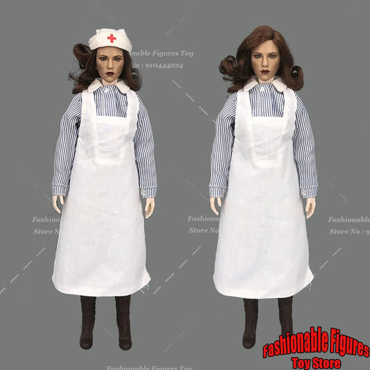 DML 1/6 femmes soldat infirmière médecin uniforme blanc ange robe tablier chapeau militaire guerre vêtements ensemble pour 12 ''figurine corps