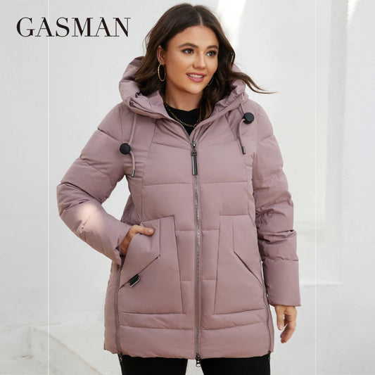 GASMAN nouvelle mode doudoune femmes grande taille court décontracté à capuche grande poche Parkas femme multicolore manteau vêtements d'extérieur GM-82172