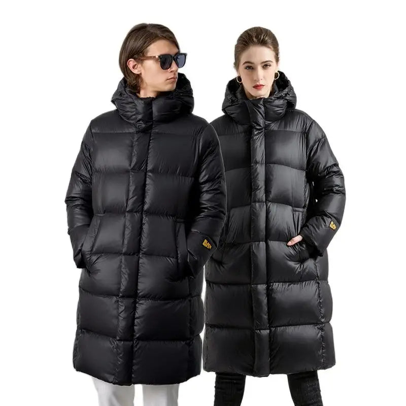 2023 neue Winter Unten Mäntel Frauen Warme Dicke Lange Puffer Jacke Weibliche Tragbare Unisex Oberbekleidung Dame Mit Kapuze Unten Parka Für Frauen