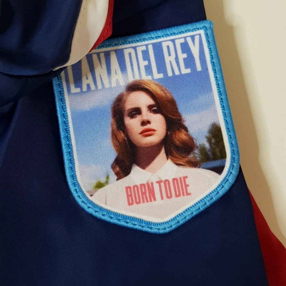 Lana Del Rey Racing Jacket With Patches Commemorative LDR Racer Jackets In Navy For Women And Men Tops Coat T Shirt Clothing