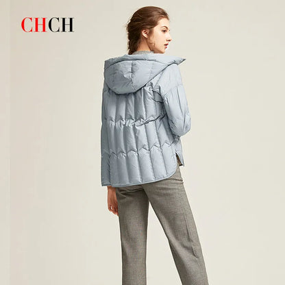 CHCH – manteau d'hiver de couleur Pure pour femme, veste en coton décontractée et à la mode, Parker chaude, nouvelle collection 2023