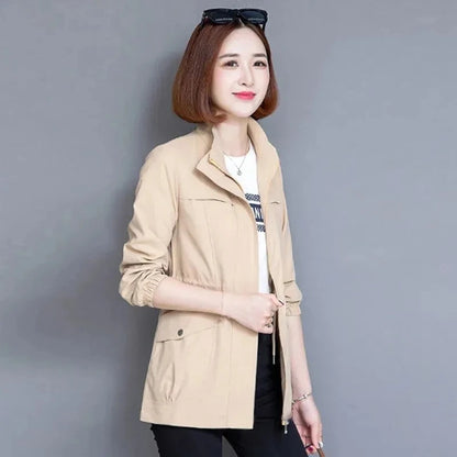 2023 New Spring Women's Jackets Causal Windbreaker Famale Thin Basic Coat Lightweight Jacket Outwear Women Clothing