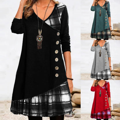 3XL Plus Größe Frauen Kleid 2024 Frühling Winter Große Größe Casual Losse Elegante Lange Rock Femal Kleidung Übergroßen Vestido Robe