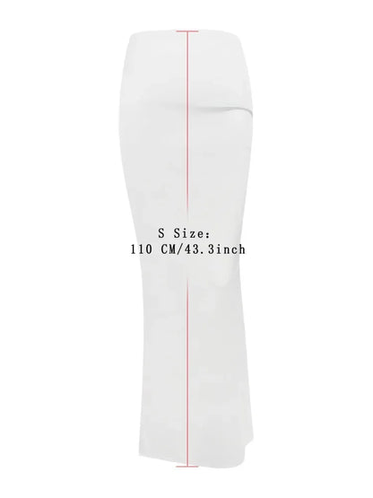 Tossy White Satin High Waist Long Skirt Female Elegant Slim Patchwork Fashion Streetwear Ladies Solid Autumn Casual Maxi Skirt