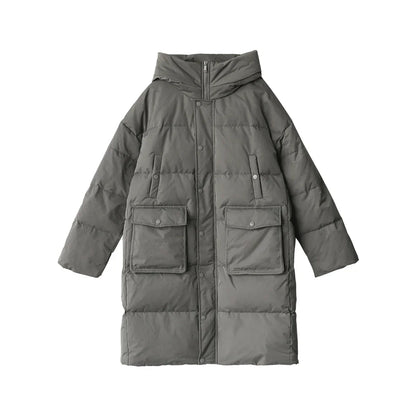 CHIC VEN – manteau Long en duvet de canard blanc pour femme, épais et chaud, veste d'hiver à la mode, Parka 90, coréen, 2023