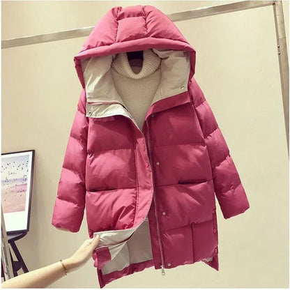 Manteau d'hiver pour femme, veste rembourrée à capuche, Parka chaude, livraison gratuite, haut mi-long, vente en gros, grande taille, loisirs amples, nouveau