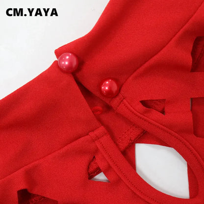 CM.YAYA – ensemble jupe mi-longue et T-shirt sans manches pour femmes, tenue de fête d'été deux 2 pièces, ajourée, moulante, à franges, 2023