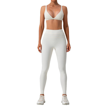 European And American Outer Wear Running Sports Bra Suit