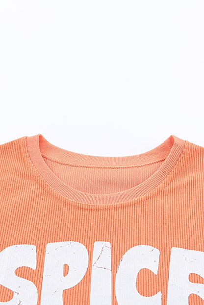 Sweat-shirt graphique SPICY GIRL en cordon orange