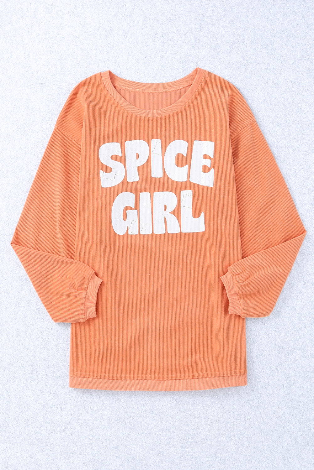 Orangefarbenes, schnurgebundenes SPICY GIRL Grafik-Sweatshirt