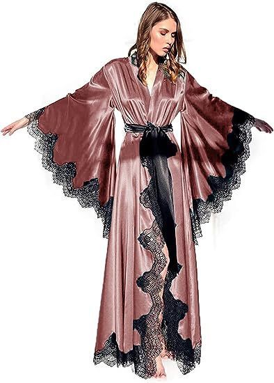 Robe de mariée longue pour femmes, sous-vêtements extensibles, peignoir