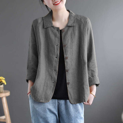 Women's Cotton And Linen New Easy Matching Coat