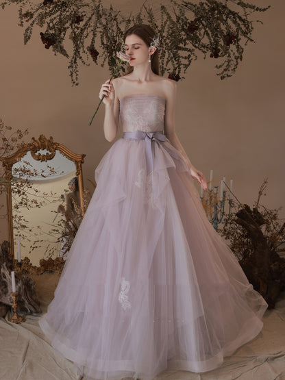 Dîner de fête violet robe bustier tubulaire robe de mariée