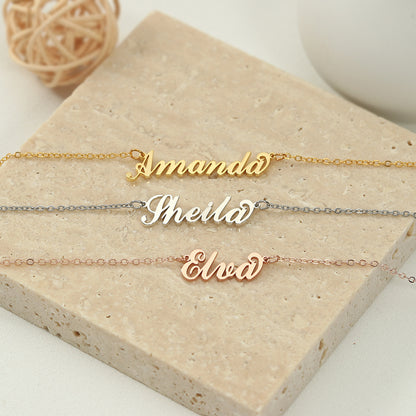 Noble Atmosphere Customizable Name Design Versatile Necklace