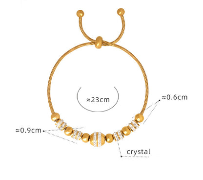 18K Gold Noble and Luxurious Butterfly/Love/Ball Bead Design Bracelet