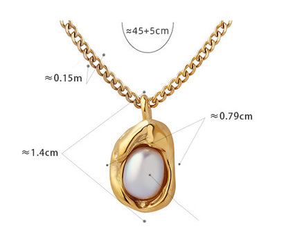 Collier avec pendentif en perles incrustées de mode, assorti à tout