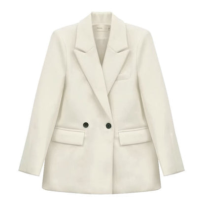 Manteau cachemire Double face en forme de cocon Style Hepburn petit Blazer en laine court femme