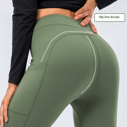 Pantalon de yoga à cordon de serrage brossé double face pour femme