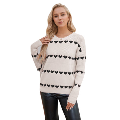 Valentinstag Liebe Pullover Damen Strickwaren