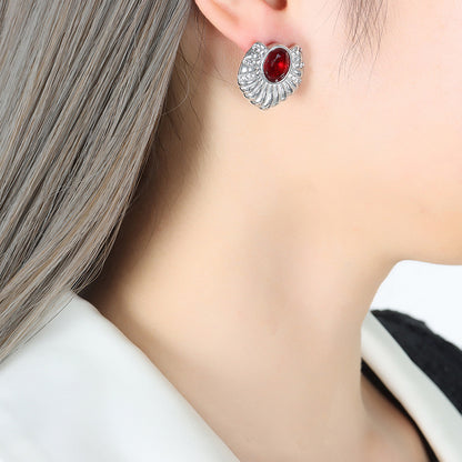 Boucles d'oreilles polyvalentes en fil de Zircon incrusté de mode classique en or 18 carats