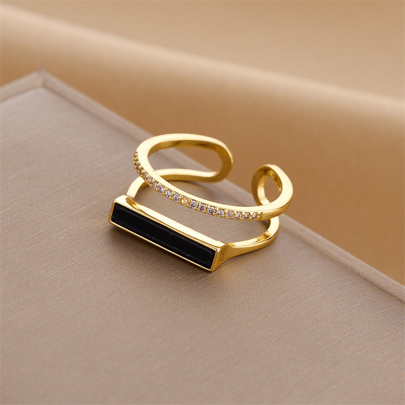 Creative personality real gold ring