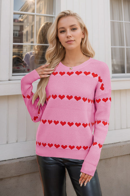 Valentinstag Liebe Pullover Damen Strickwaren