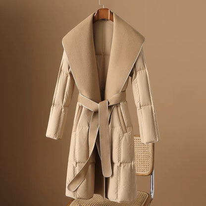 Manteau en duvet de canard blanc pour femme à la mode