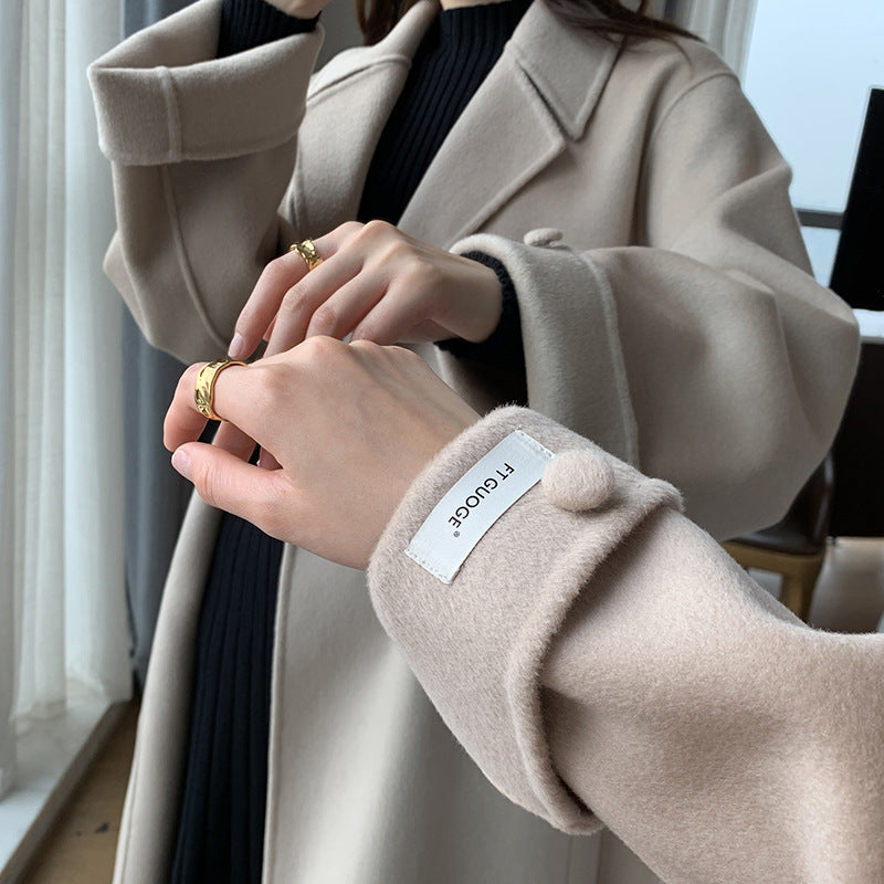 Double-sided Woolen Coat For Women's Self-cultivation