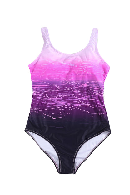 Maillot de bain une pièce noir à imprimé tie-dye et dos croisé