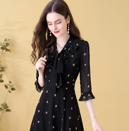 Robe slim à fleurs pour femmes