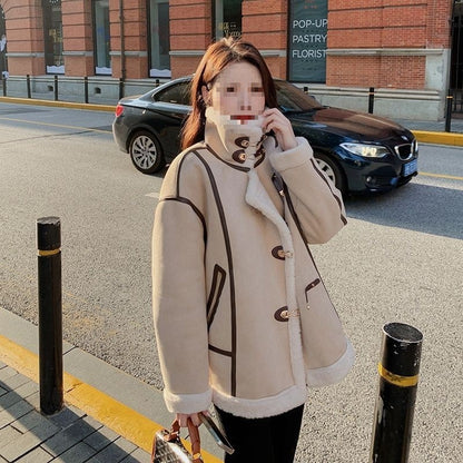 Women's Fashion Casual Lamb Plush Coat