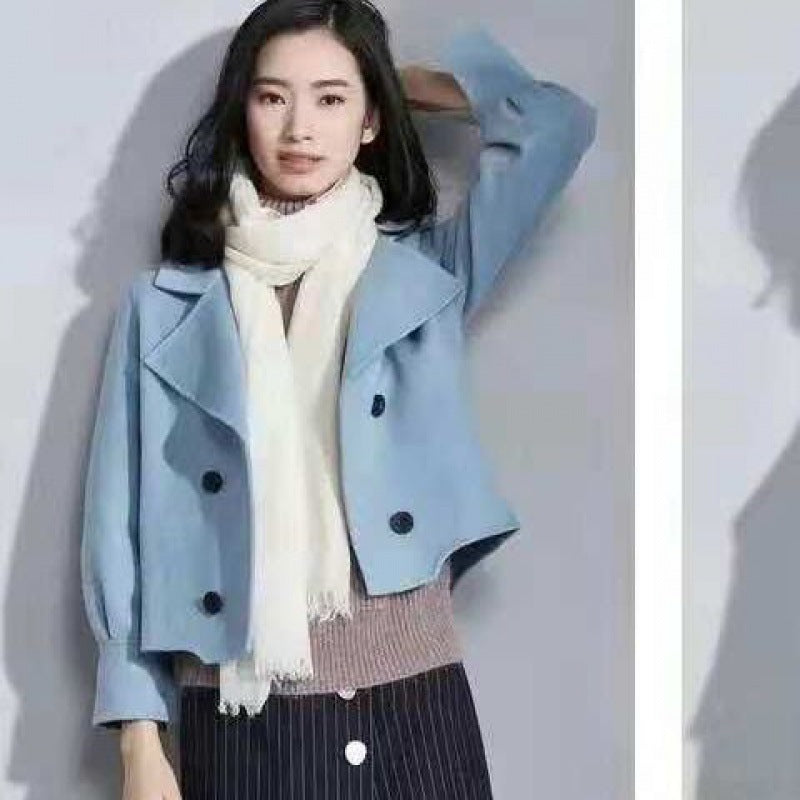 Woolen Coat Short Korean Style Top