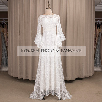 Robe de mariée à manches longues pour femmes