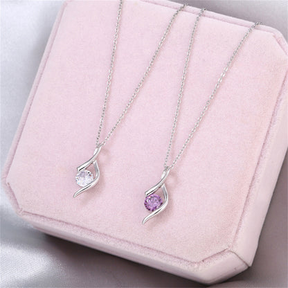 Collier délicat en forme de flèche de Cupidon avec boîte cadeau en diamant pour maman