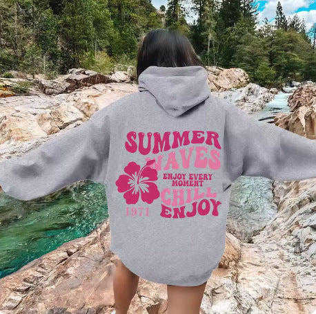 Pull à capuche avec lettres de mode européennes Hip Hop pour femmes