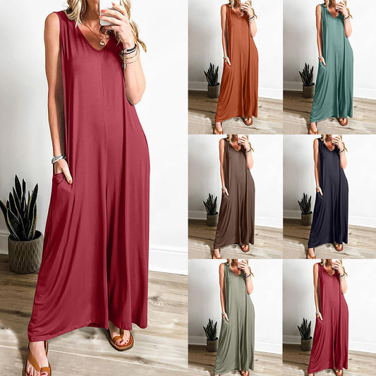 Women's Casual Pocket Jumpsuit