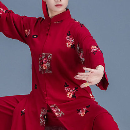 Costume Tai Ji pour femmes, haut de costume Tang rétro pour pratique des Arts martiaux chinois