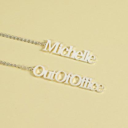 Simple atmosphere can be customized name design all-match necklace