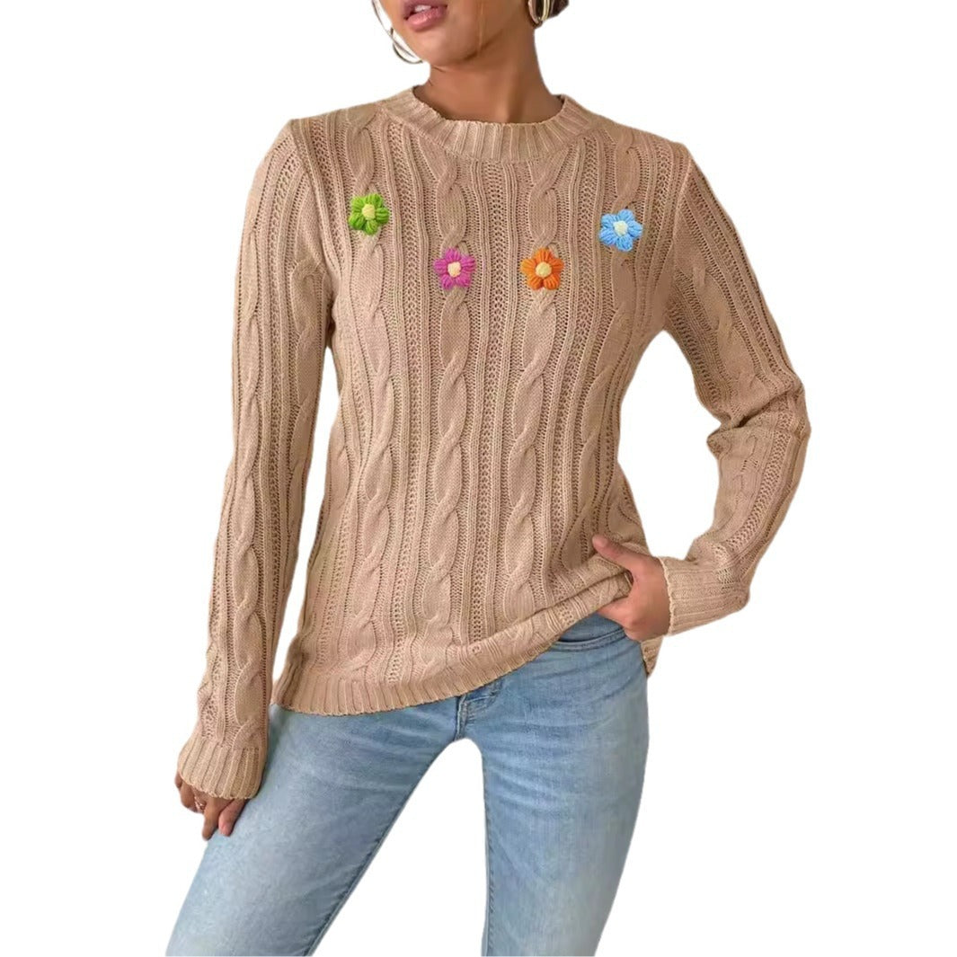 Top Women's Round-neck Pullover Simple