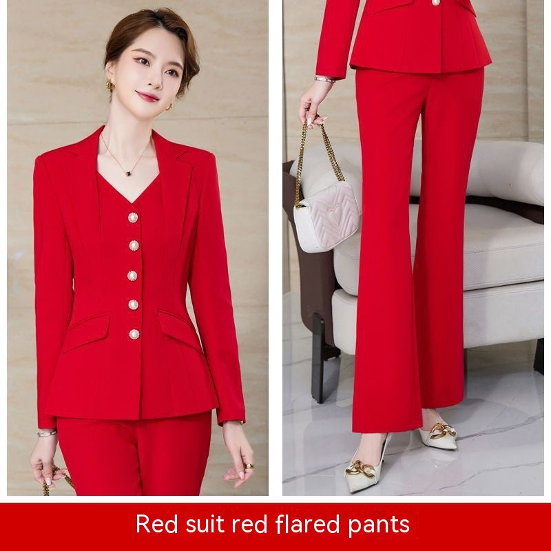 Women's Suit Jacket New Autumn And Winter Leisure Two-piece Suit