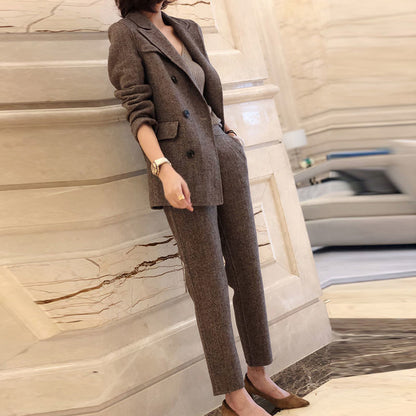 Women's Professional Wool Sports Jacket Suit